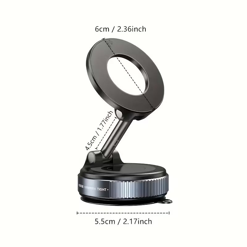 MagLock Ultra: 360° Retractable Vacuum Car Phone Holder