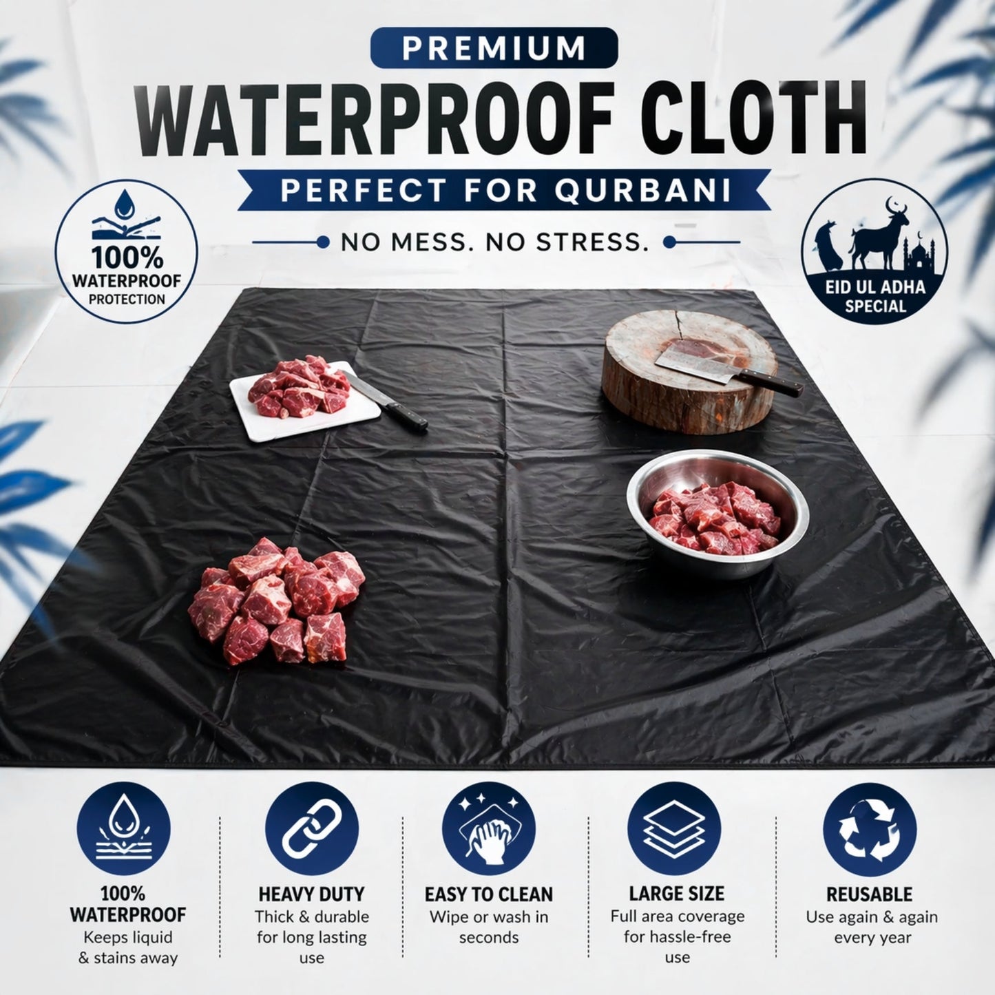 Meat Mat Pro – Waterproof + Free Printed Bags | Qurbani Ready!