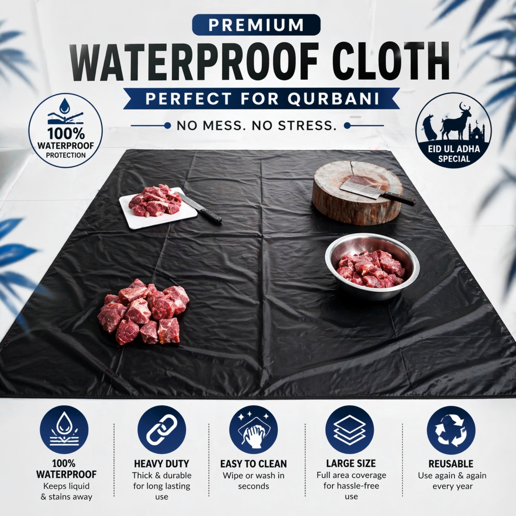 Meat Mat Pro – Waterproof + Free Printed Bags | Qurbani Ready!