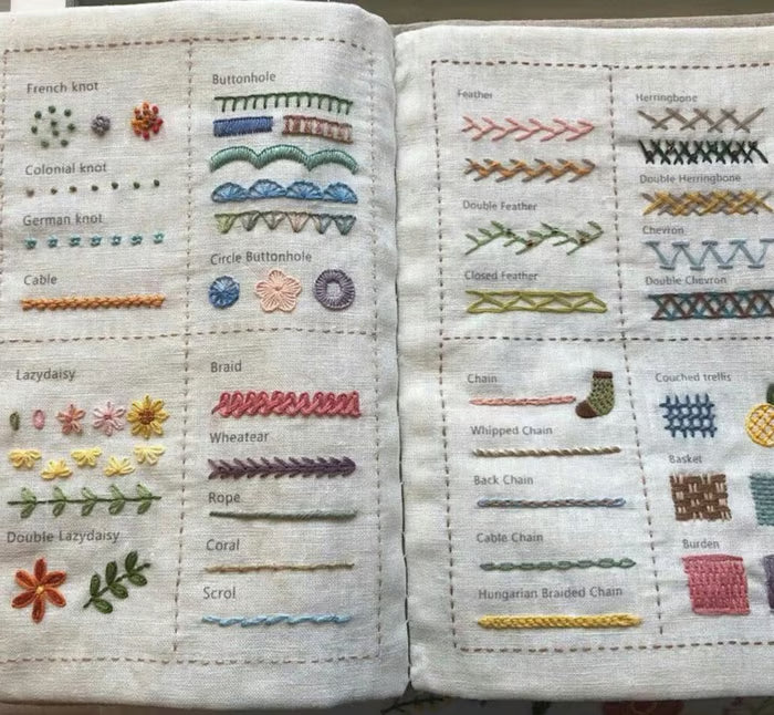 Embroidery Book with 143 different stitches