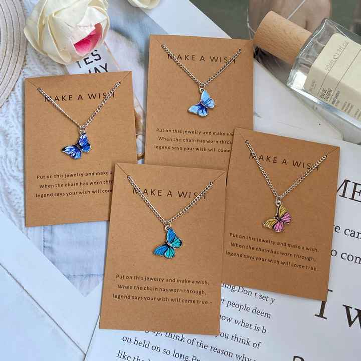 Butterfly Glowing Sterling Silver Necklace