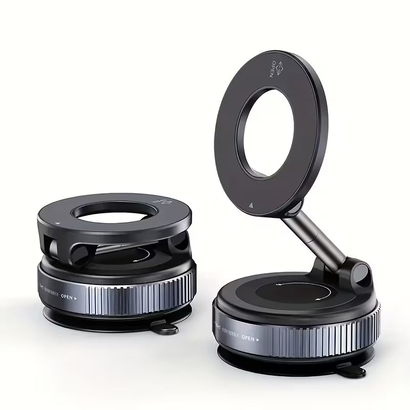 MagLock Ultra: 360° Retractable Vacuum Car Phone Holder