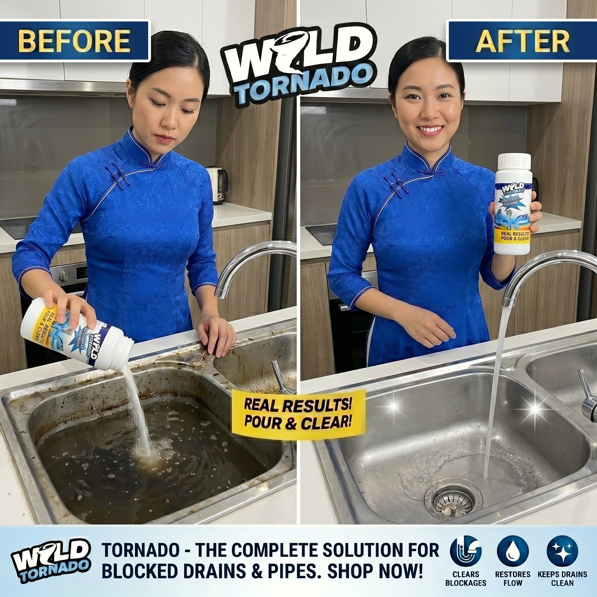 IMPORTED Instant Sink & Drain Cleaner Powder